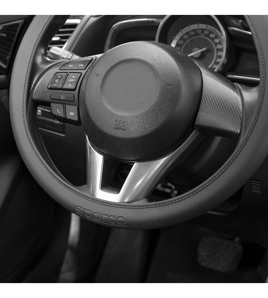 COPRIVOLANTE AUTO SPARCO NERO IN PVC